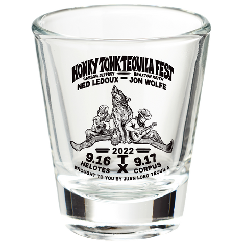 Jon Wolfe's Honky Tonk Tequila Fest Commemorative Shot Glass