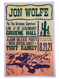 SIGNED Hatch Print Dos Corazones Experience Gruene Hall Poster