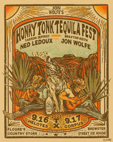 Jon Wolfe's Honky Tonk Tequila Fest Poster